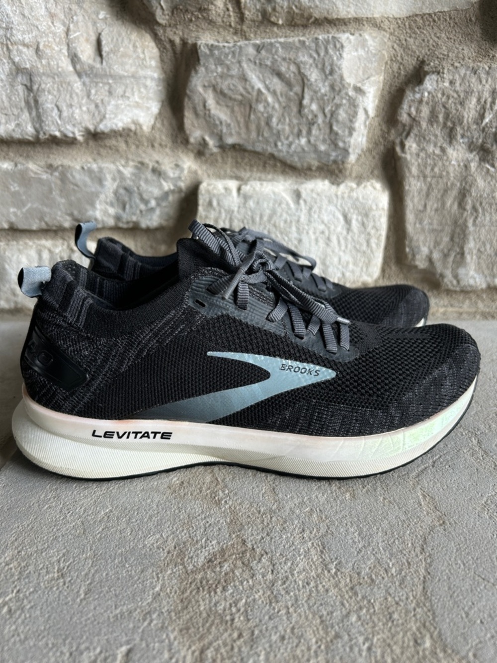 Brooks Levitate Running Shoes - Black and gray with Light Blue Accent Women’s